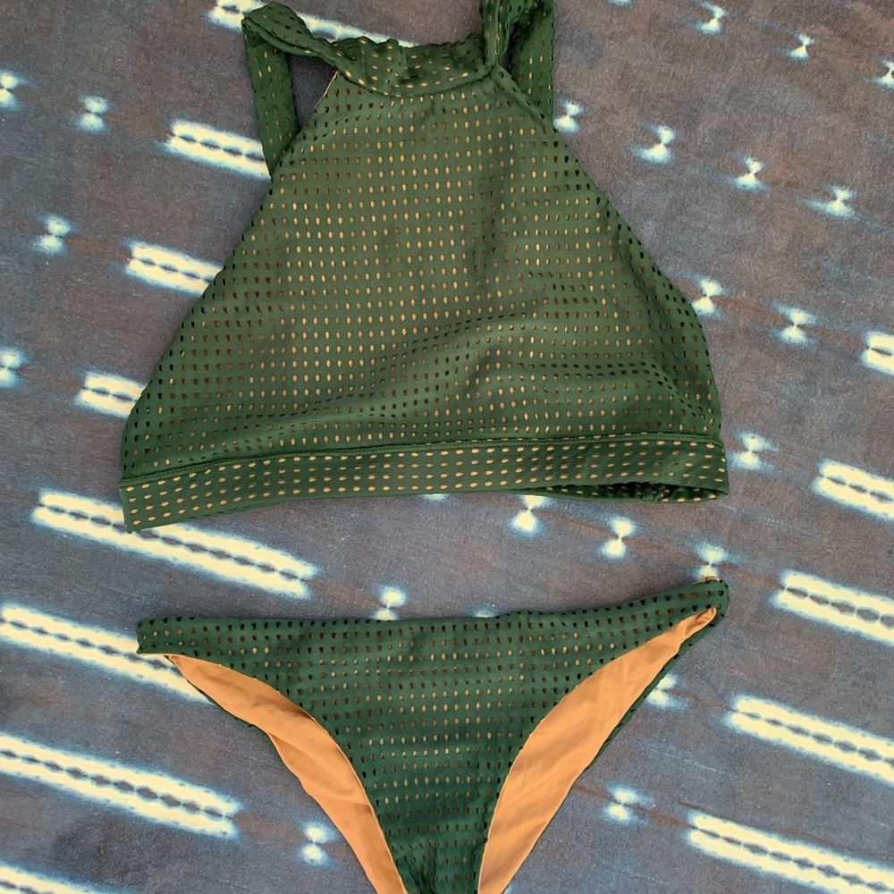 Acacia Mesh Bikini Green.
